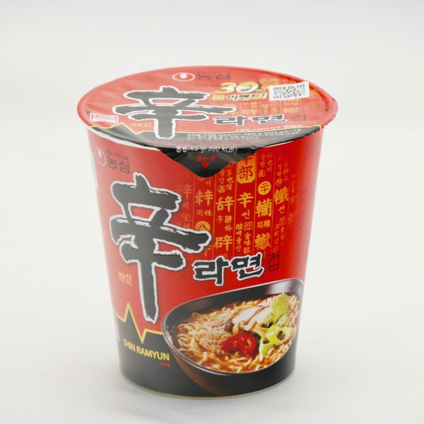 シンラーメン　韓国ラーメン　SHIM　NONG　KANSHOKU　辛ラーメンカップ麺（小）　韓食　ノンシム　–