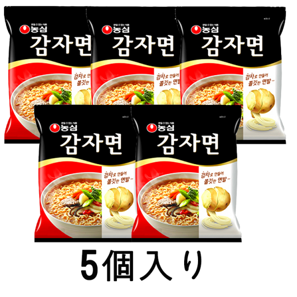 韓食　–　KANSHOKU　農心　カムジャ麺(ジャガイモラーメン)117ｇ*5個入り