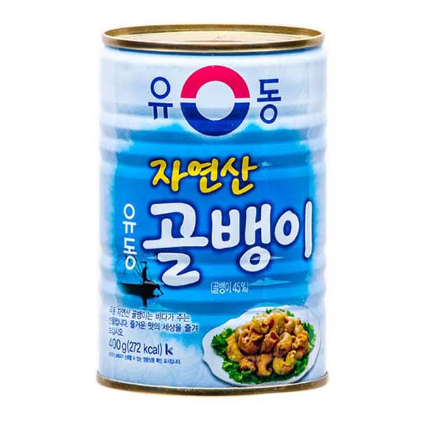 400g　KANSHOKU　ユドン　韓食　つぶ貝缶詰（天然産）　–